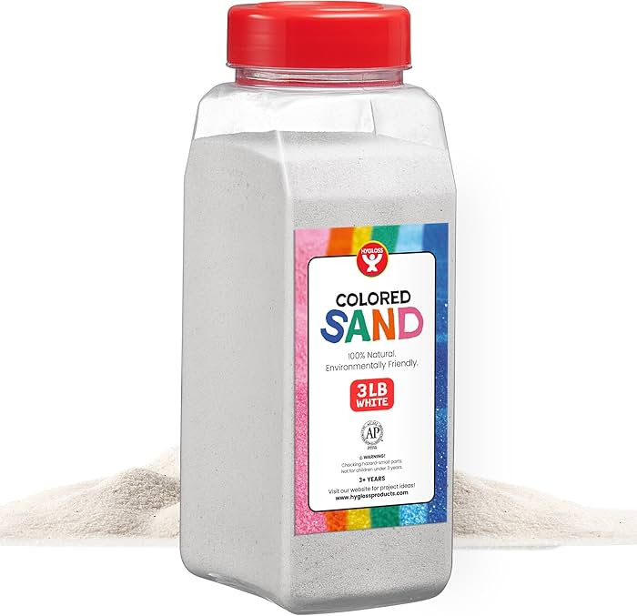 Hygloss Colored Craft Sand, 3-Pound, White | Amazon (US)