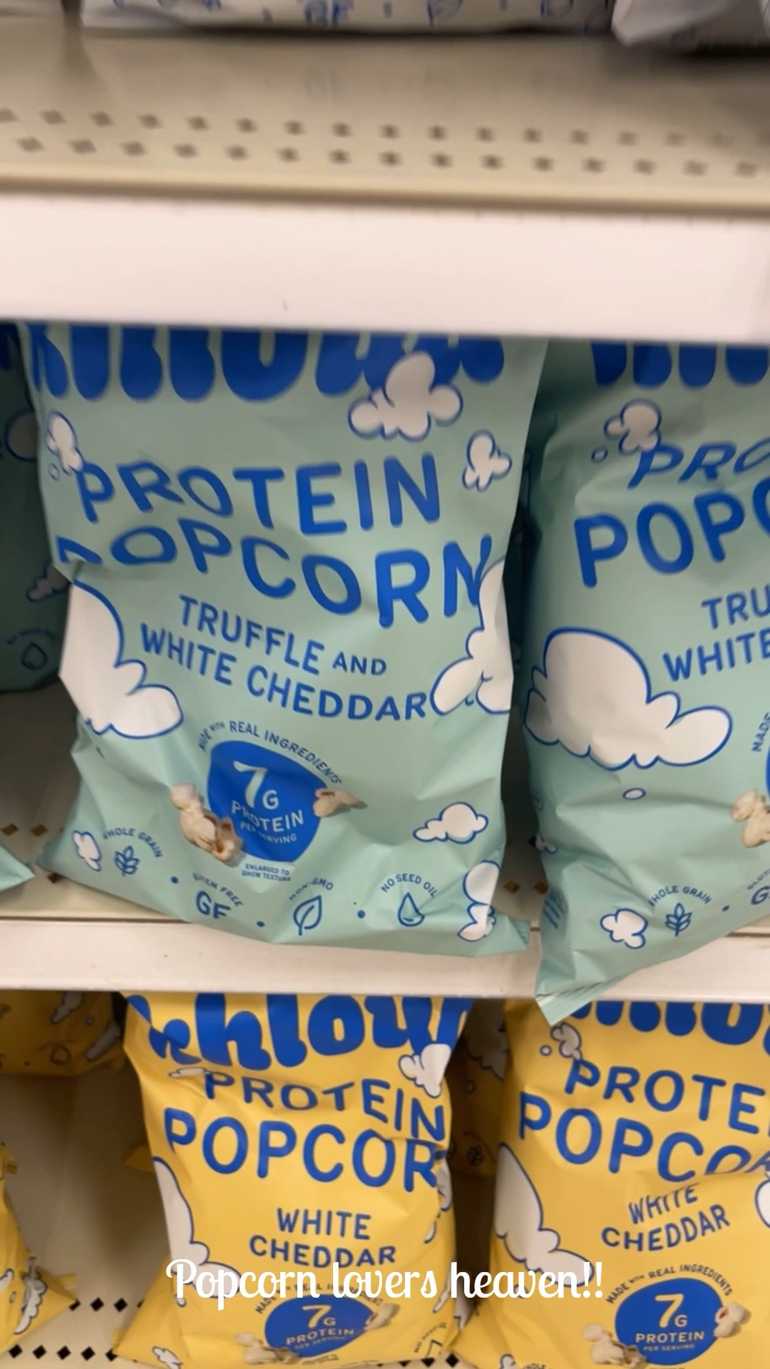 Me and my Bestie just spotted the protein popcorn!  We both love, popcorn and always trying to get in our protein! All the choices 😍 I went with truffle and white cheddar and birthday cake! They did not disappoint! I had to get into it as soon as I got in the car! YUMMY!🤤 

#LTKActive #LTKdayinmylife #LTKfoodie