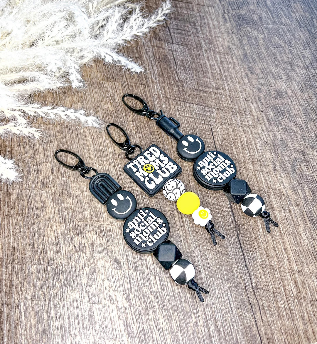 Anti Social Moms Club Tired Moms Club Keychain Keychains Gifts for Mom Silicone Keychains - Etsy | Etsy (US)