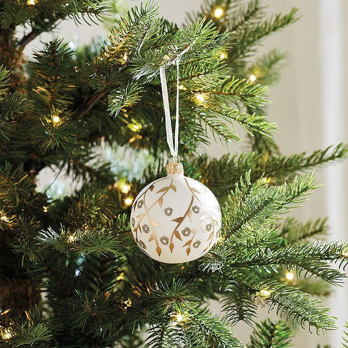 Gold Branch Glass Ball Christmas Ornaments Set of 6 | Ballard Designs, Inc.