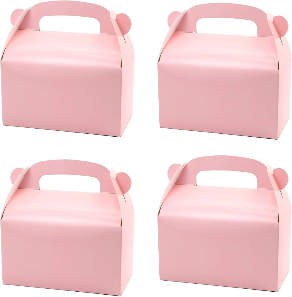 Oletx 30-Pack Pink Party Favor Treat Boxes, Goodie Boxes, Gable Paper Gift Boxes with Handles. Pe... | Amazon (US)