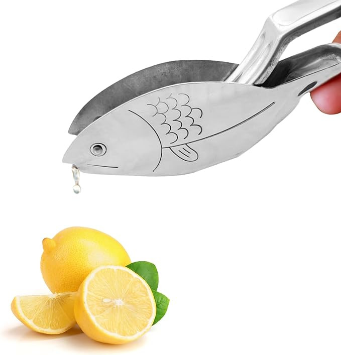 Garhelper Manual Lemon Juicer, Stainless Steel Fish Shape Lemon Squeezer, Manual Lemon Slice Sque... | Amazon (US)