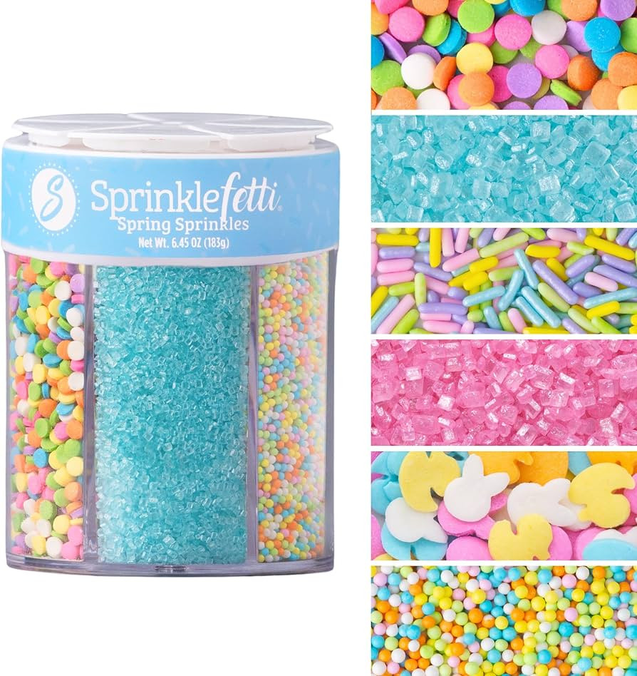 Sweets Indeed Easter Sprinkles, Spring Edible Sprinkle Mix, Heart Shapes, Jimmies, Perfect for Ca... | Amazon (US)