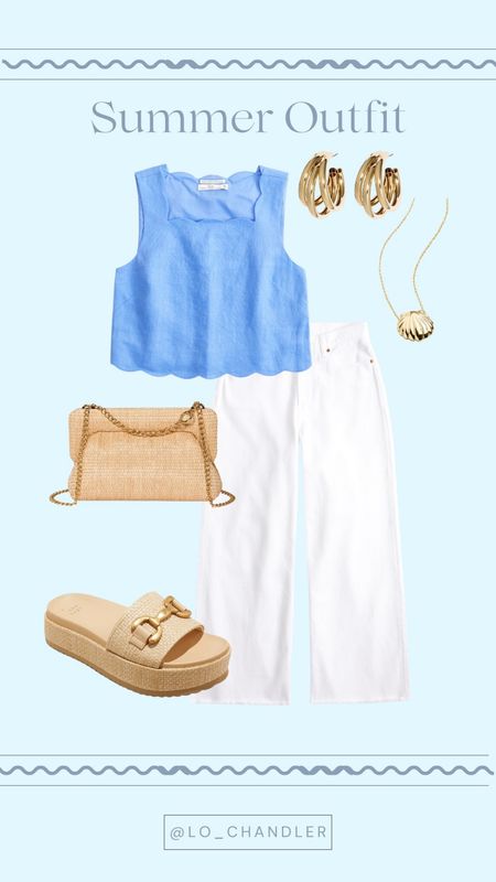 How cute is the scallop detailing on this linen top?!?! Such a cute look for summer!



Summer outfit 
Vacation outfit 
Linen top
Summer accessories 
Sandals 
Gold jewelry 
Jeans
White jeans

#LTKtravel #LTKstyletip #LTKshoecrush