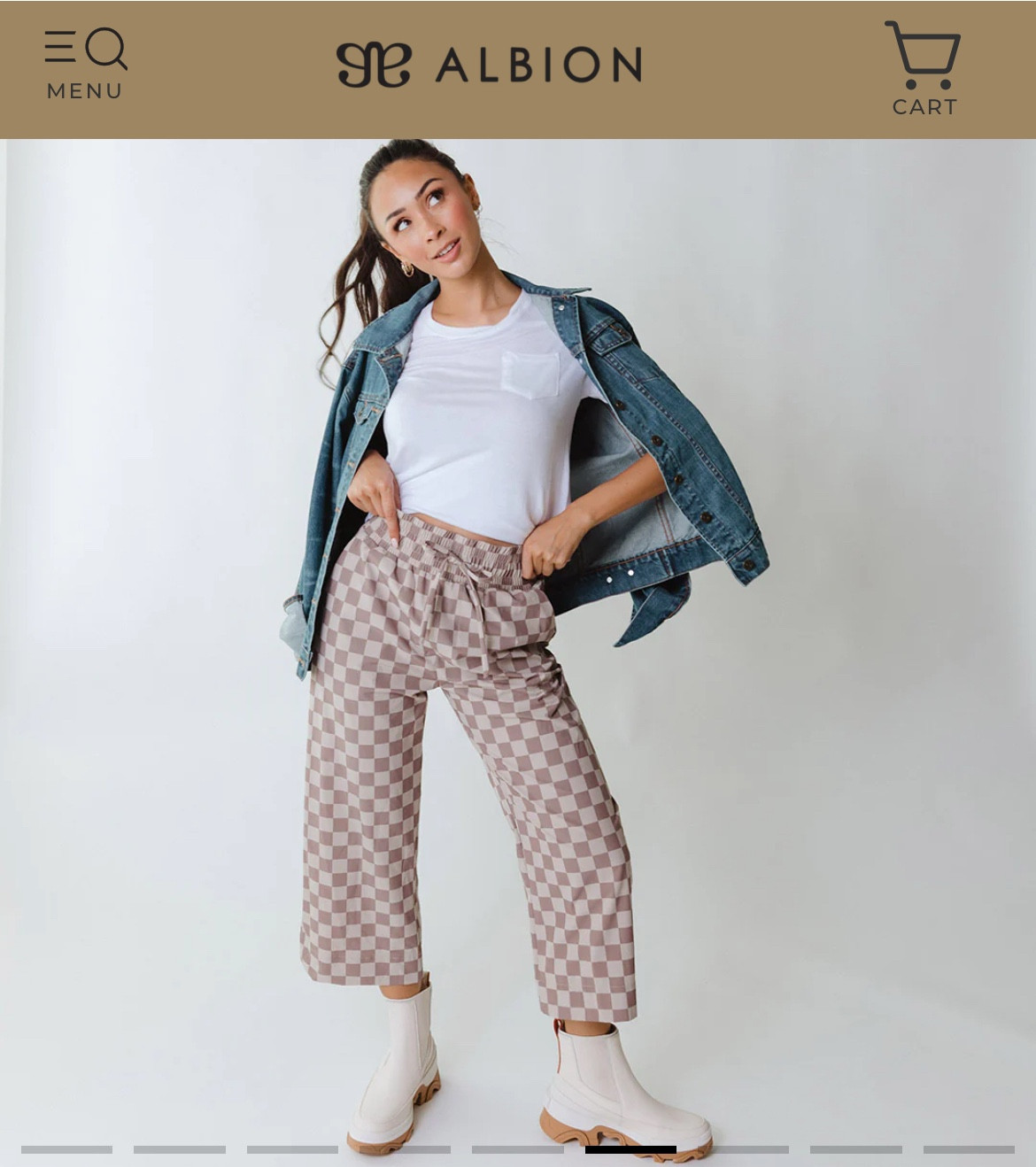 These are some of my FAVORITE pants from Albion! The Audrey wide leg pants, and the Jetsetters! They have a sale happening right now for Labor Day.