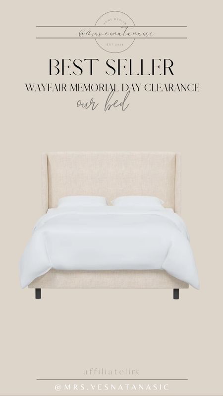 Our bed is the best selling bed & currently on major sale! 

We have king size in Zuma white color.

Wayfair, upholstered bed, memorial day sale, sale alert, bedroom, bed, primary bedroom, guest bedroom, master bedroom, Wayfair clearance, 

#LTKsalealert #LTKhome #LTKFind