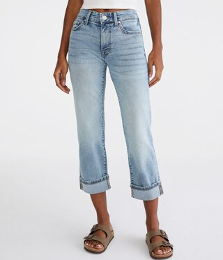 Mid-Rise Straight Crop Jean | Aeropostale