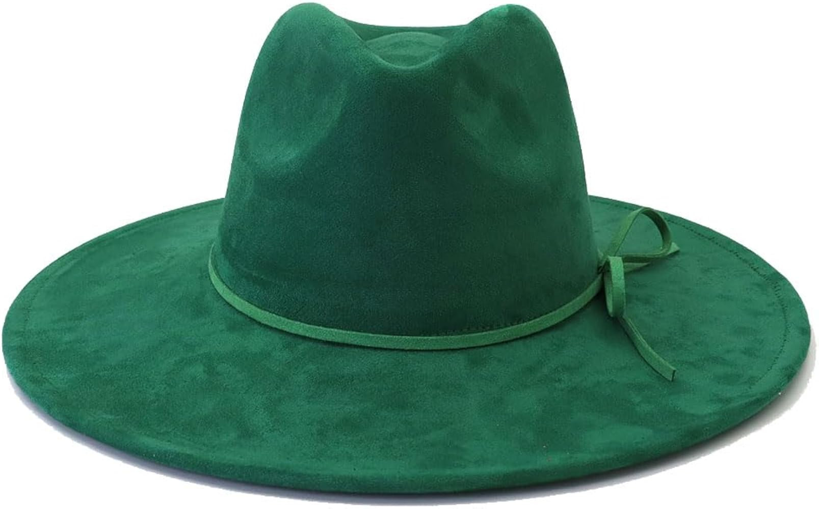 Fedora Hats for Women Man with Big Wide Brim Classic Suede Panama Hat Western Outdoor hat | Amazon (US)