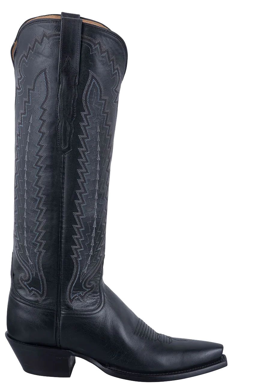 Lucchese Women's Black Goat Snip Toe Cowgirl Boots | Pinto Ranch | Pinto Ranch