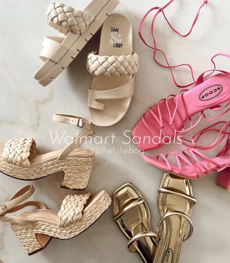 The goods! Walmart on trend sandals for spring! Comfort level is great! 

Sandals. Lace up. Spring. Woven sandals. 
@walmartfashion #walmartpartner #walmartfashion 

#LTKshoecrush #LTKstyletip #LTKunder50
