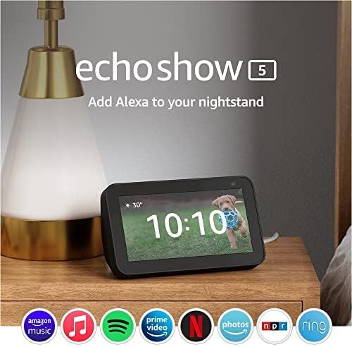 Echo Show 5 (2nd Gen, 2021 release) | Smart display with Alexa and 2 MP camera | Charcoal | Amazon (US)