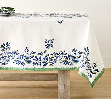 Puebla Multi Organic Cotton Tablecloth | Pottery Barn (US)