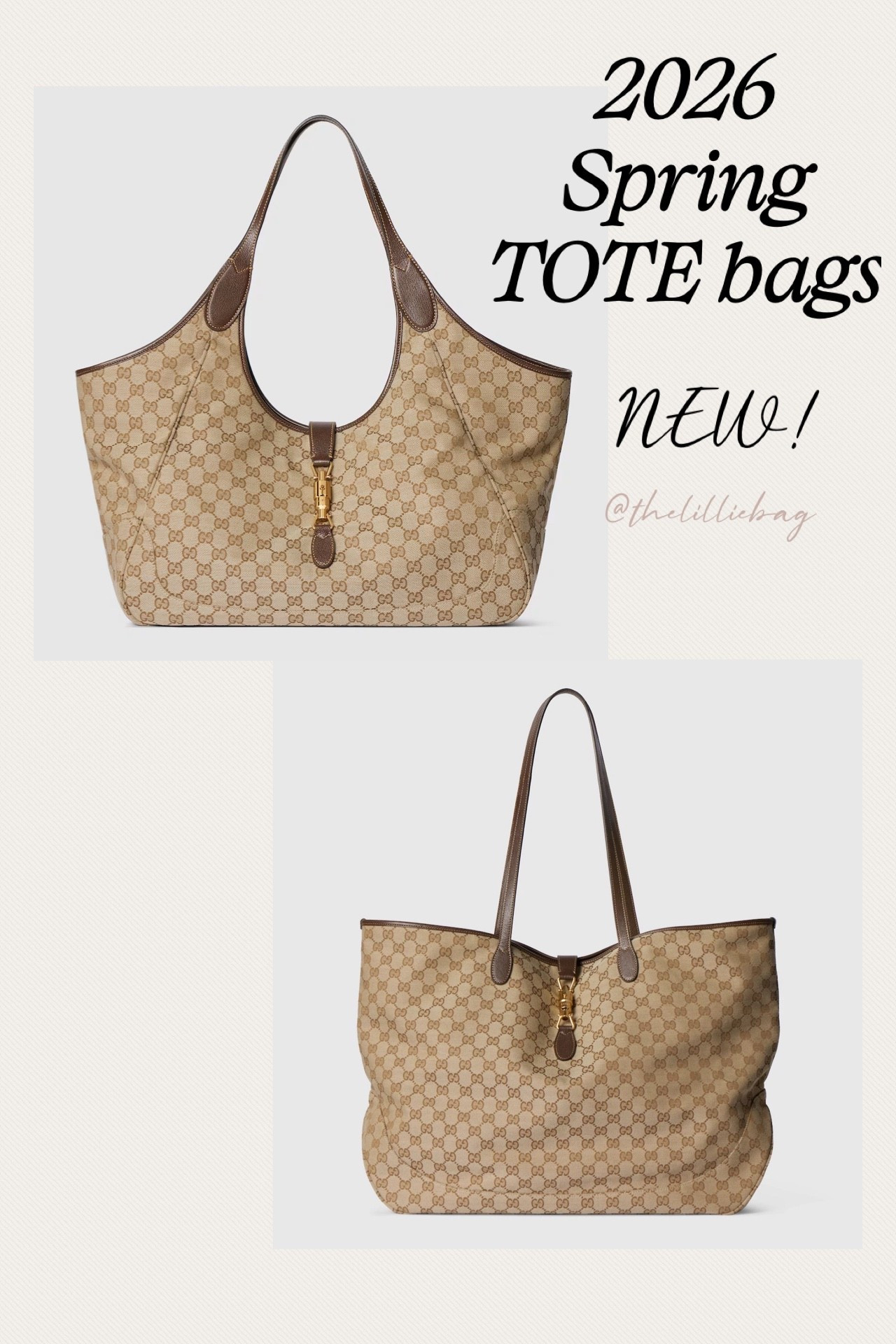 JUST IN! The 2026 spring tote bags!🔥😍
I can’t decide which one for travel!? Also come in smaller sizes! 

Gucci. Tote. Travel. Designer bag. 2026



#LTKTravel #LTKSeasonal #LTKmomlife