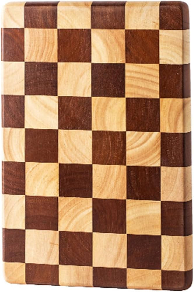 End Grain Cutting Board11.8"L x 7.9"W, Heavy Duty Acacia/Rubber Wood Cutting Board For Kitchen, F... | Amazon (US)