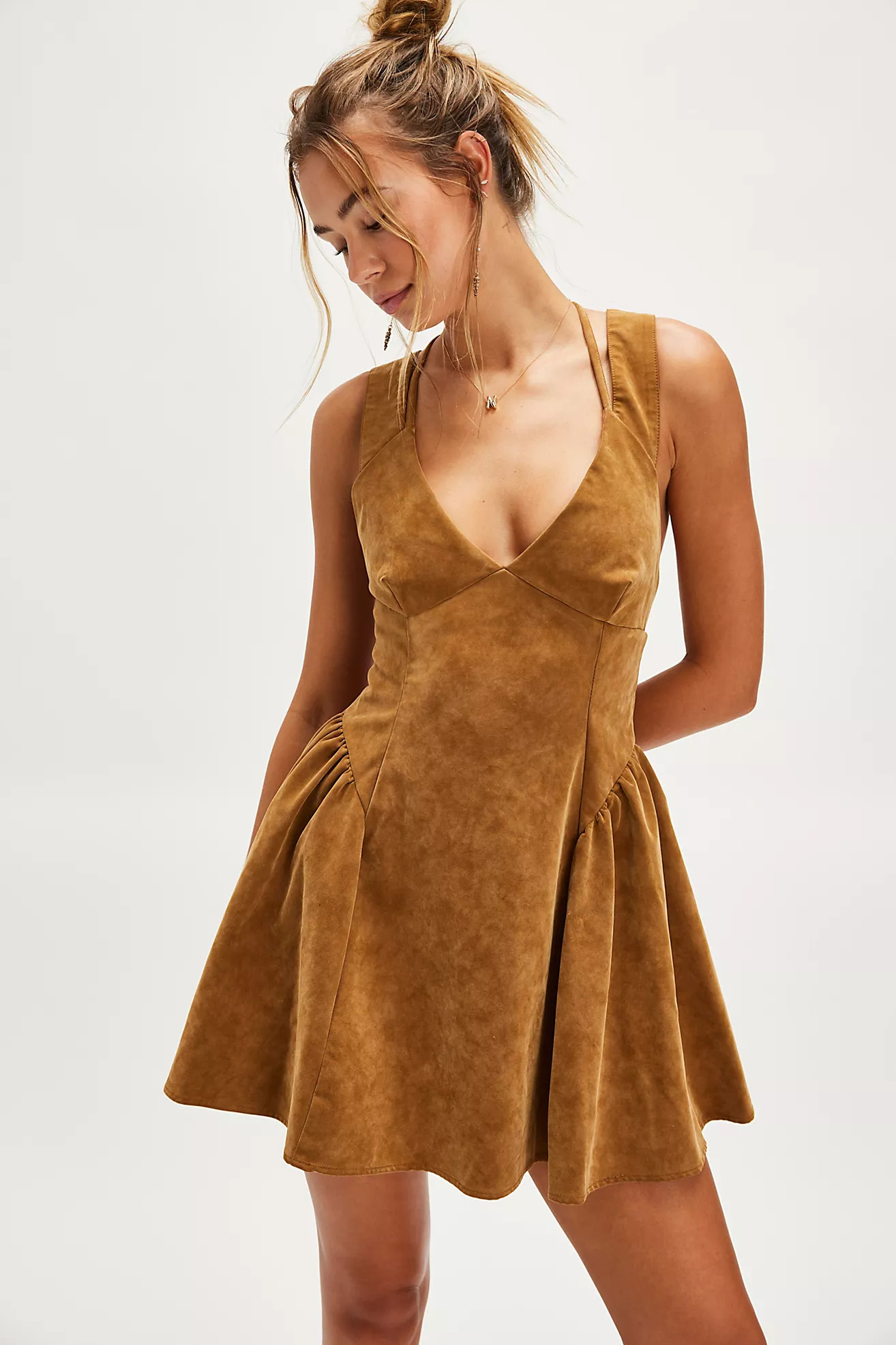 Vera Suede Mini Dress | Free People (Global - UK&FR Excluded)