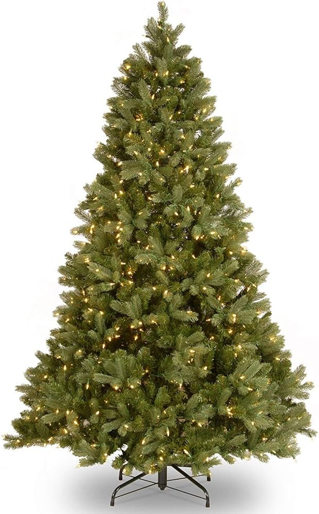 National Tree Company Pre-Lit 'Feel Real' Artificial Full Downswept Christmas Tree, Green, Douglas F | Amazon (US)