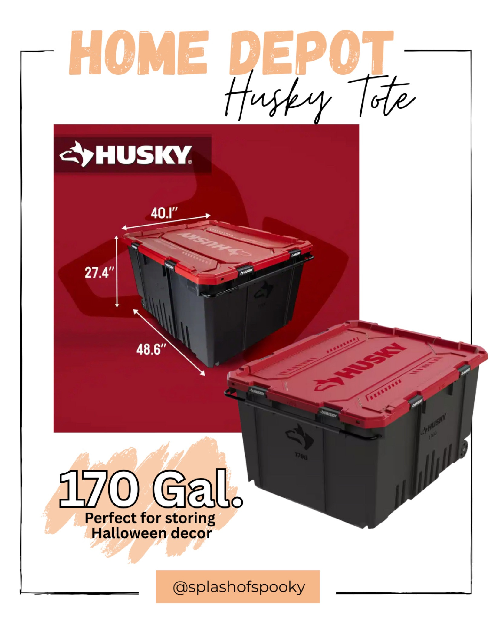 Need somewhere to store your giant Halloween decor? Home Depot’s got you covered with their giant Husky Tote storage bin! 



#LTKHome #LTKFindsUnder100 #LTKSeasonal