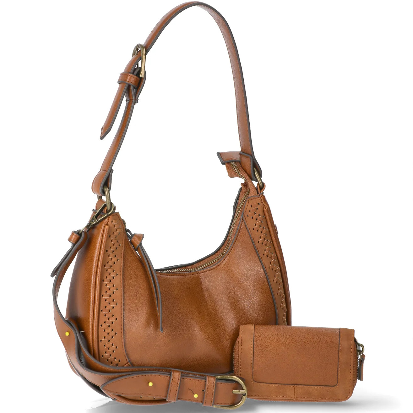 The Pioneer Woman Grace Handbag and Wallet Set, 2-Piece, Cognac | Walmart (US)
