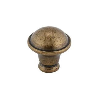 Nantes Collection 1-1/4 in. (32 mm) Vintage Regency Brass Round Cabinet Knob | The Home Depot