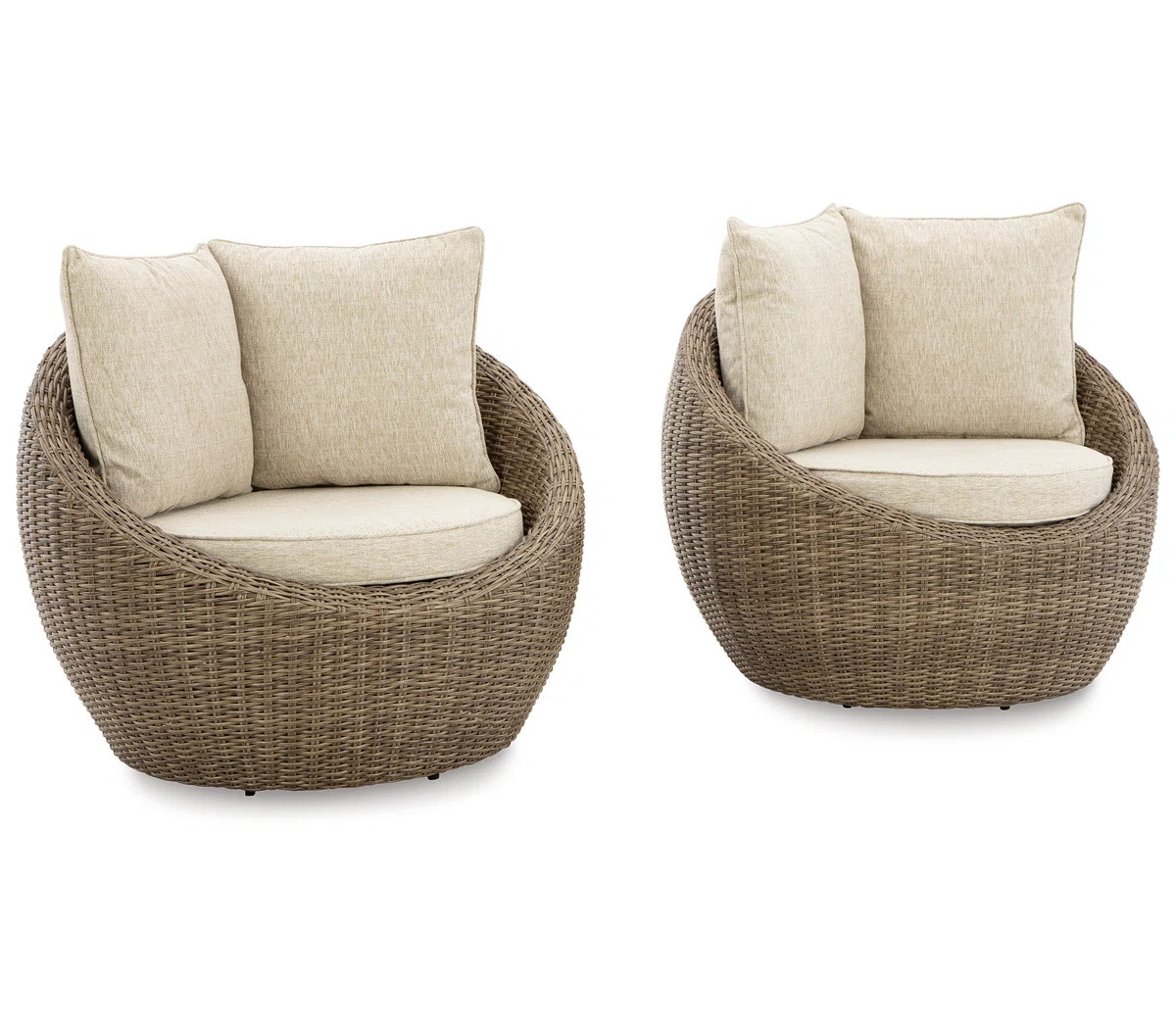 Danson Swivel Wicker Outdoor Lounge Chair (Set of 2) | Wayfair North America