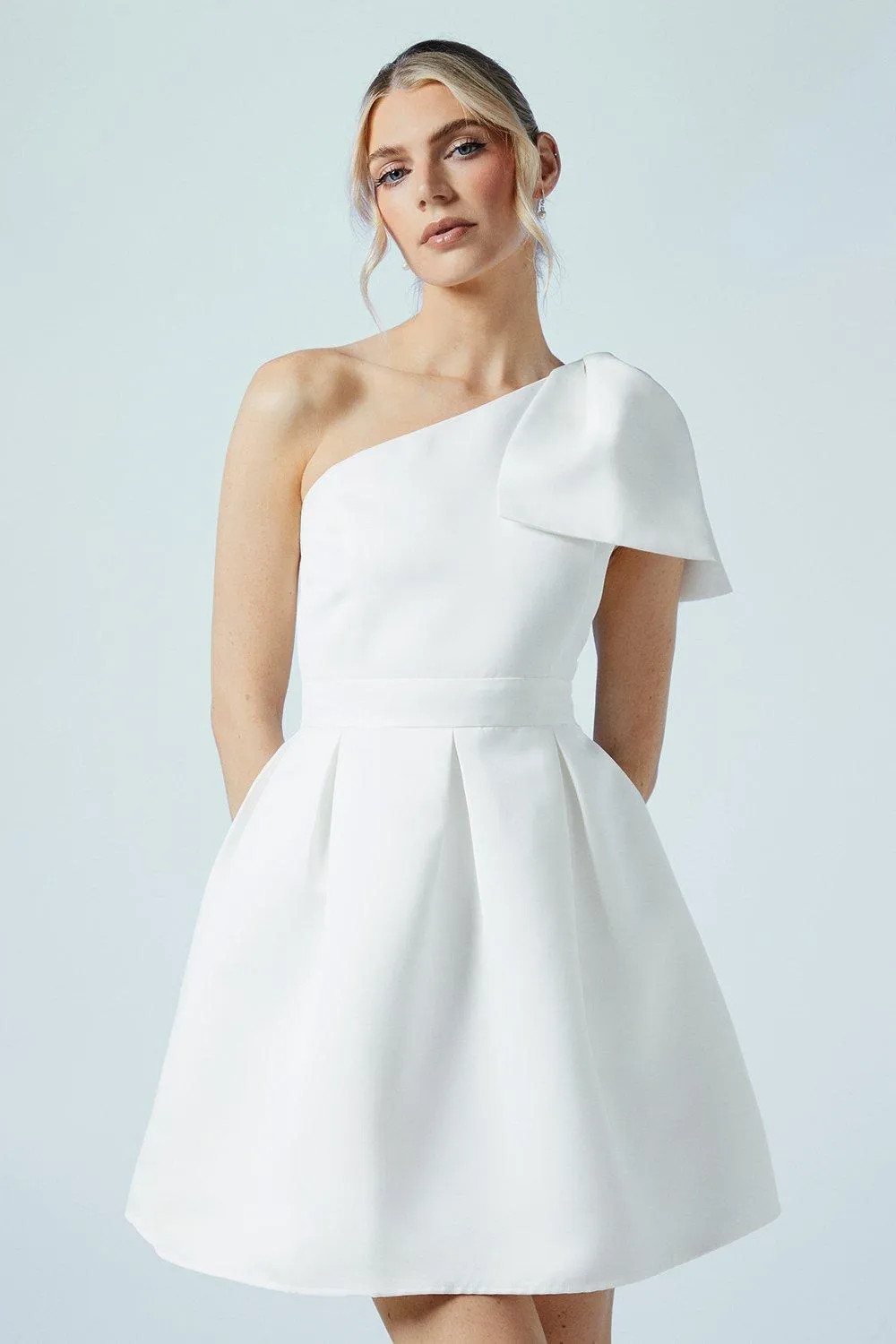 Dresses | One Shoulder Statement Bow Bridal Mini Dress | Coast | Coast UK & IE