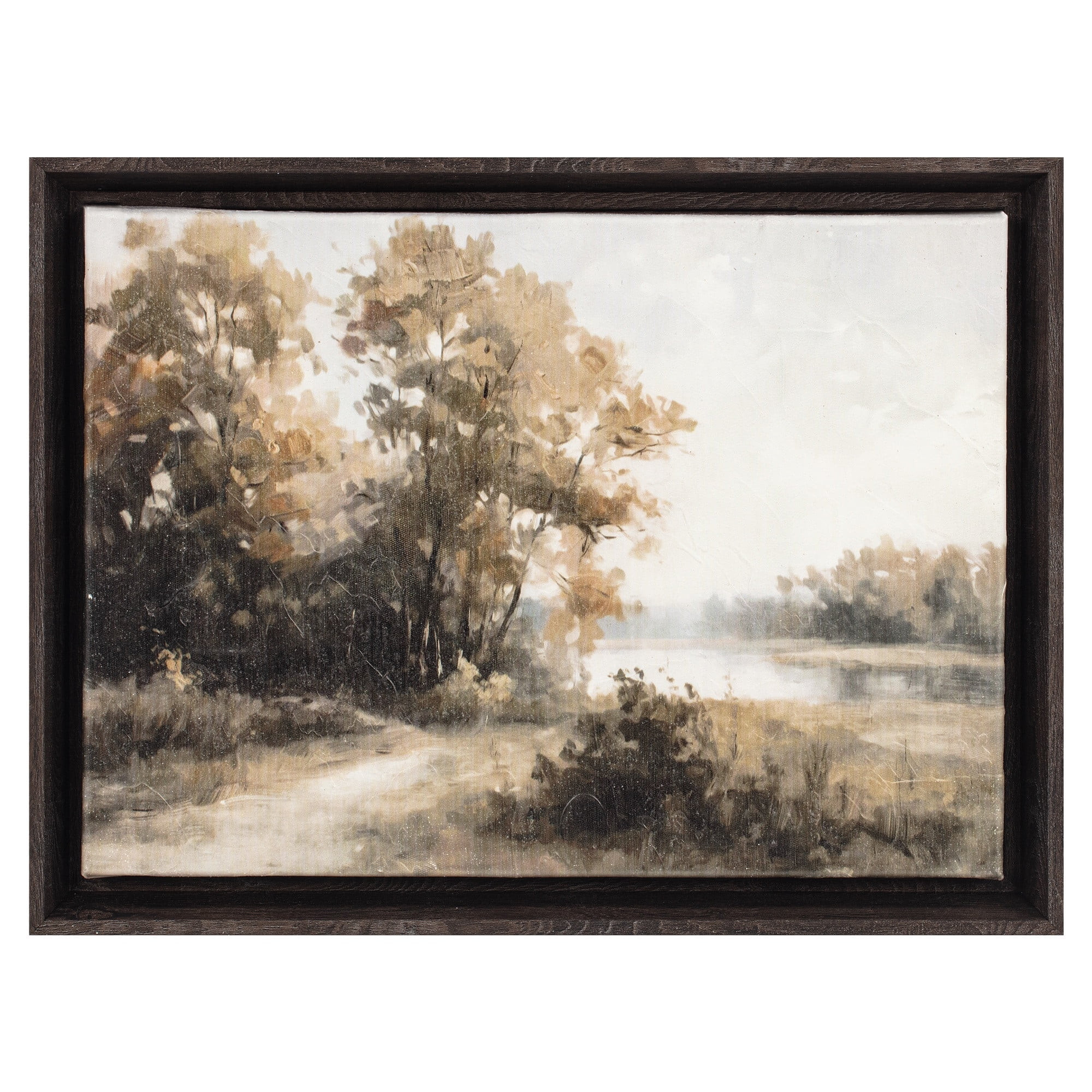 My Texas House By The Pond Framed Art 16x12 | Walmart (US)