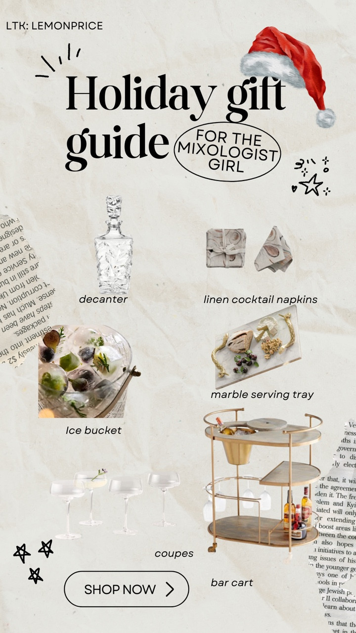 If she prefers crystal coupes over tumblers and her bar cart is always styled just so… this gift guide is for her 🍸

(or for you — zero judgment, I see you 👀)

Think: brass bar carts, sparkly gold bar tools, monogrammed cocktail napkins, and that marble tray that makes crackers feel curated.

It’s giving Southern holiday glam meets Nancy Meyers kitchen.

I linked everything over on LTK.

Save this post if you’re in your “hostess with taste” era 

Comment BAR and I’ll DM you the link!

#LTKHoliday #LTKHome #LTKGiftGuide