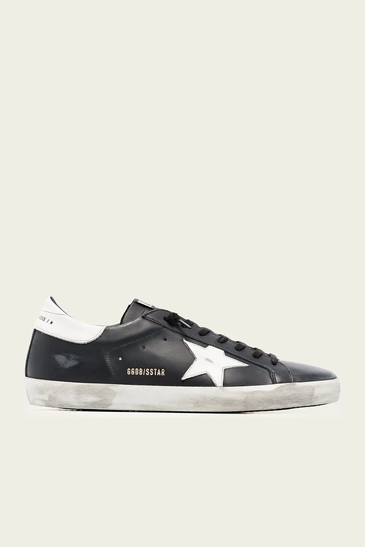 Super-Star Black Leather Men Sneaker - US 13 | Shop Olivia