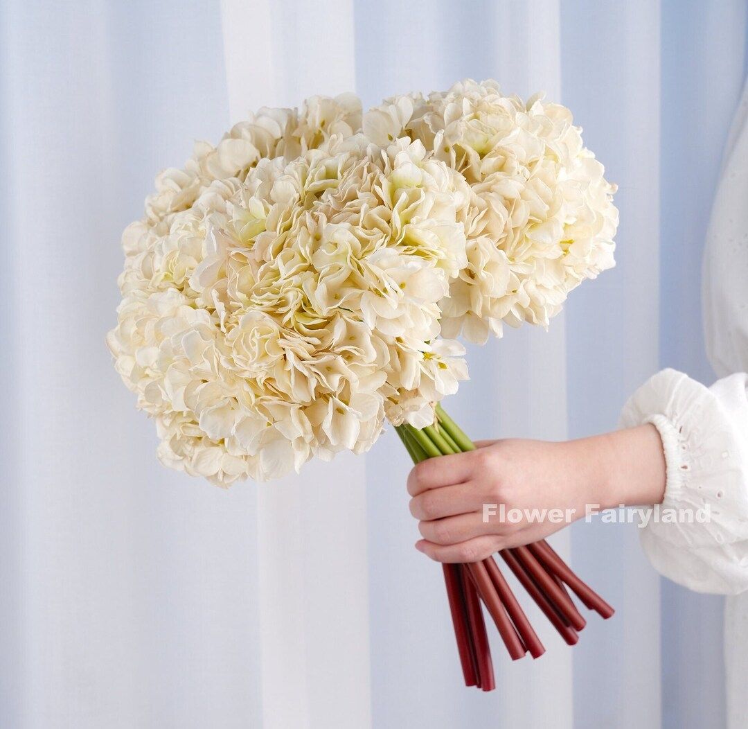 3 Stems Dried Look Hydrangea Bundle High Quality Artificial Flower DIY Floral Wedding/occasion/ho... | Etsy (US)