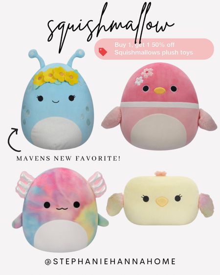 Target is having an awesome deal on Squishmallows plush toys! Selected Squishmallows are Buy 1, Get 1 50% off! Great for Easter🐰✨  #targetfinds #kidsgiftideas #kidstoys

#LTKkids #LTKGiftGuide #LTKsalealert