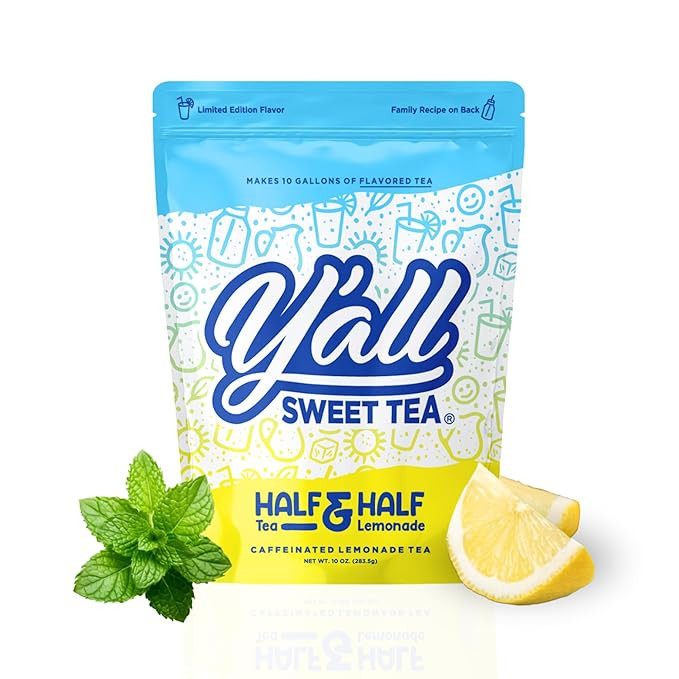Y'all Sweet Tea - Half Sweet Tea Half Lemonade Iced Tea Bags One Gallon Size in 10 Gallons Per Pa... | Amazon (US)