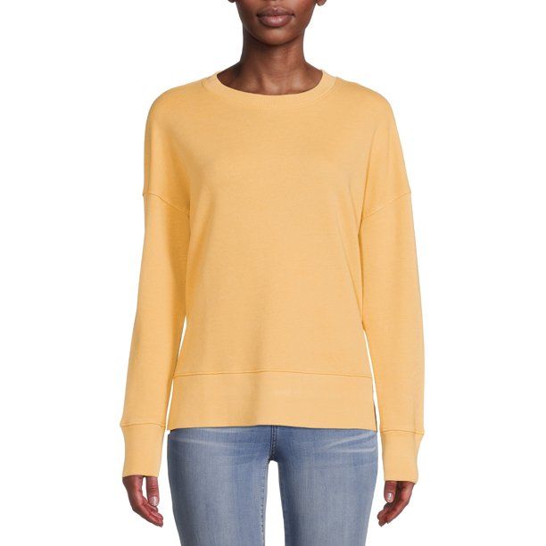 Time and Tru Women's Crewneck Sweatshirt - Walmart.com | Walmart (US)