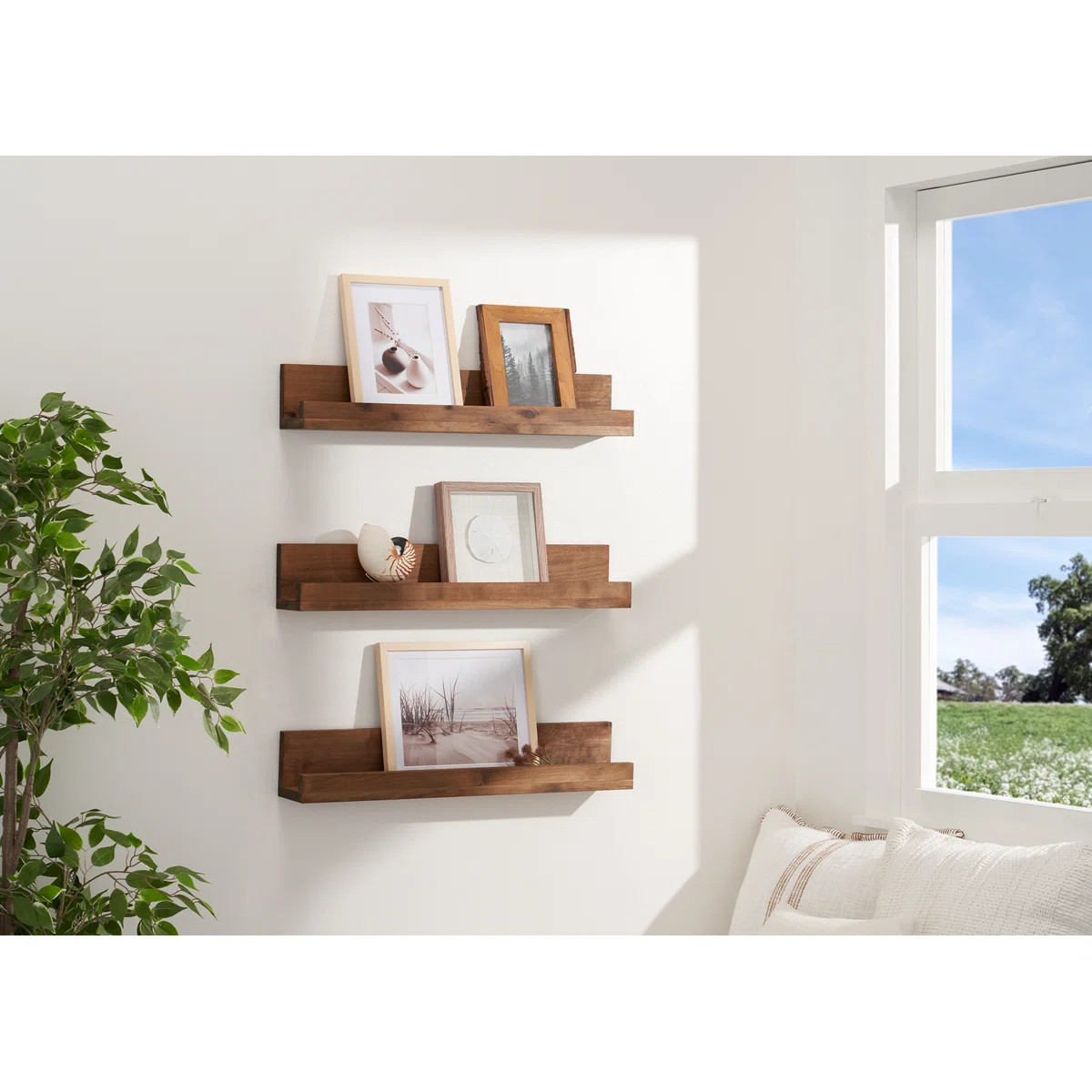 3 Piece Alder Floating Shelf (Set of 3) | Wayfair North America