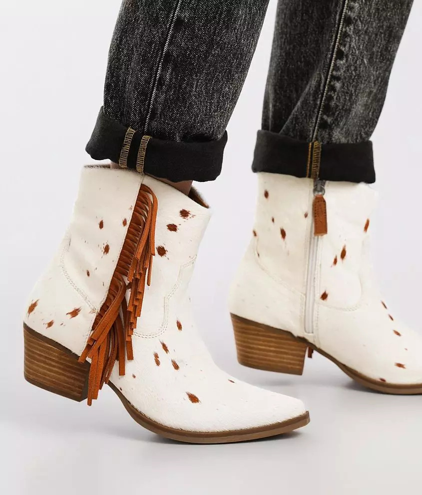 Dingo Hair We Go Leather Western Ankle Boot | Buckle
