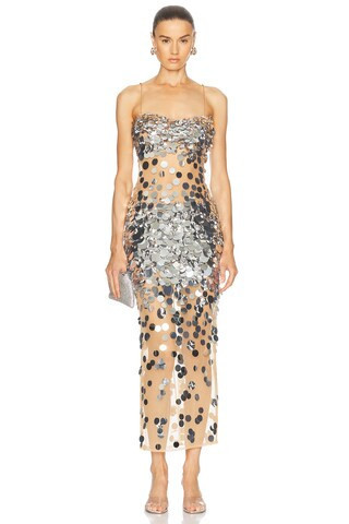 retrofete Mischa Dress in Metallic Silver | FWRD 