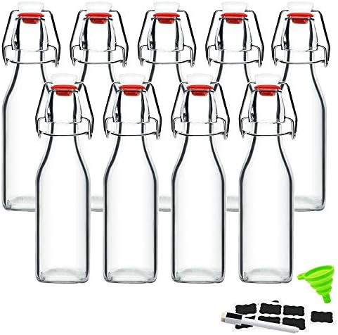 Swing Top Glass Bottles 8 oz with Airtight Lids for Home Brewing, Kombucha, Kefir, Vanilla Extrac... | Amazon (US)