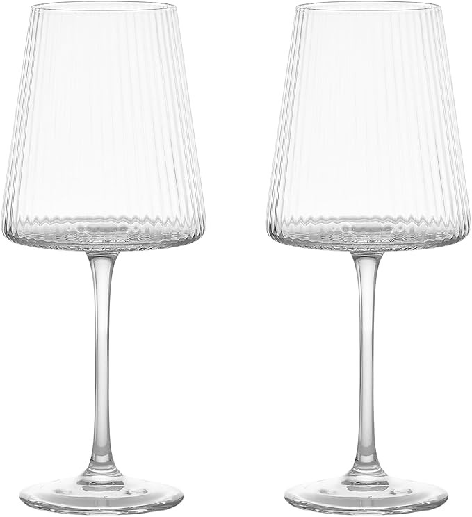 Anton Studio Designs - Empire Wine Glasses - Handmade Glassware - Red & White Wine Glasses - Set ... | Amazon (UK)