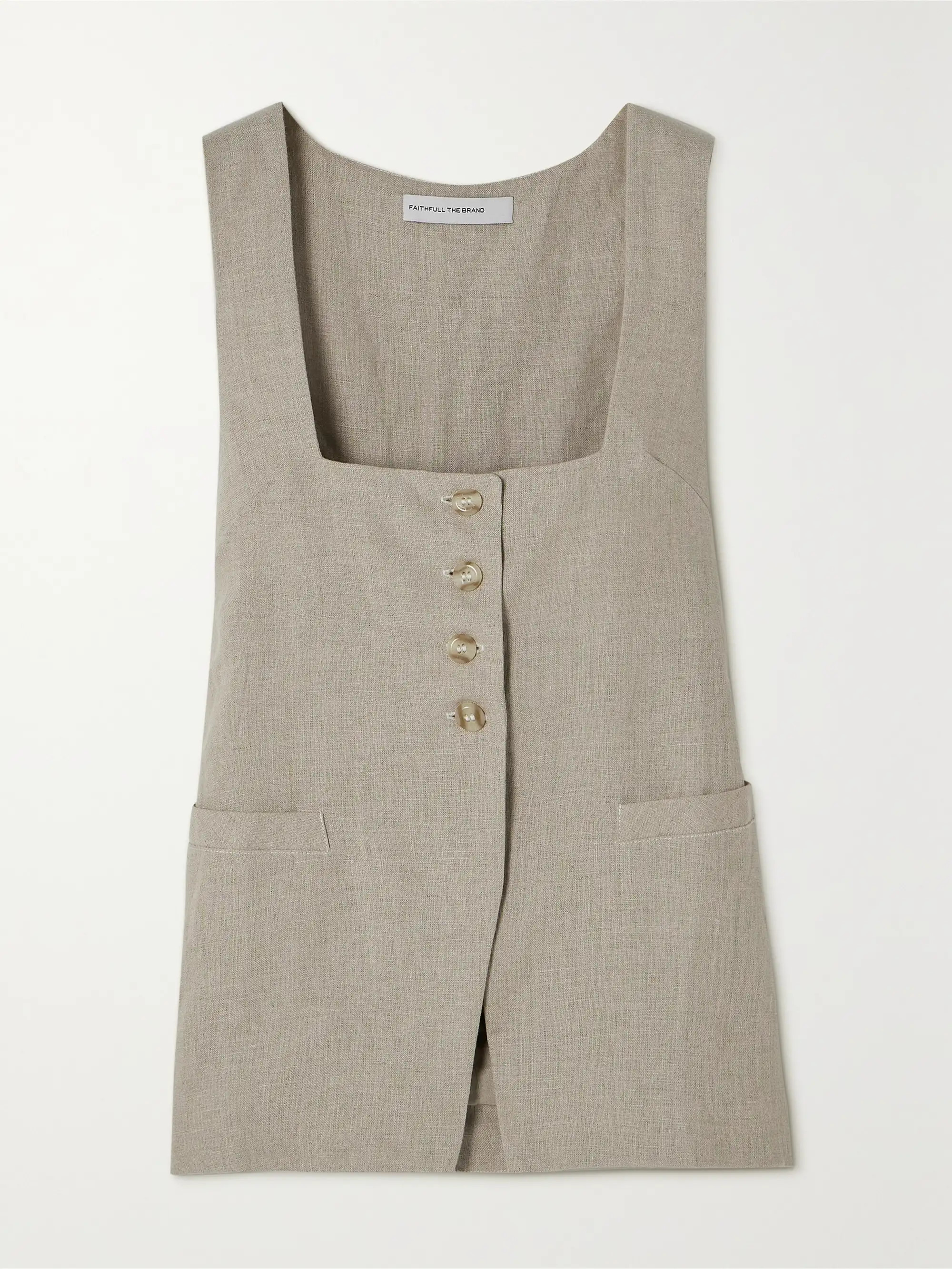 + NET SUSTAIN Maya linen vest | NET-A-PORTER (US)