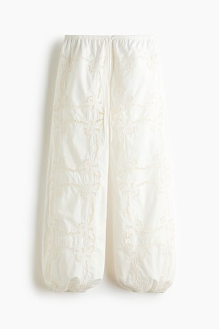 H & M - Broderie anglaise balloon trousers - White | H&M (US + CA)