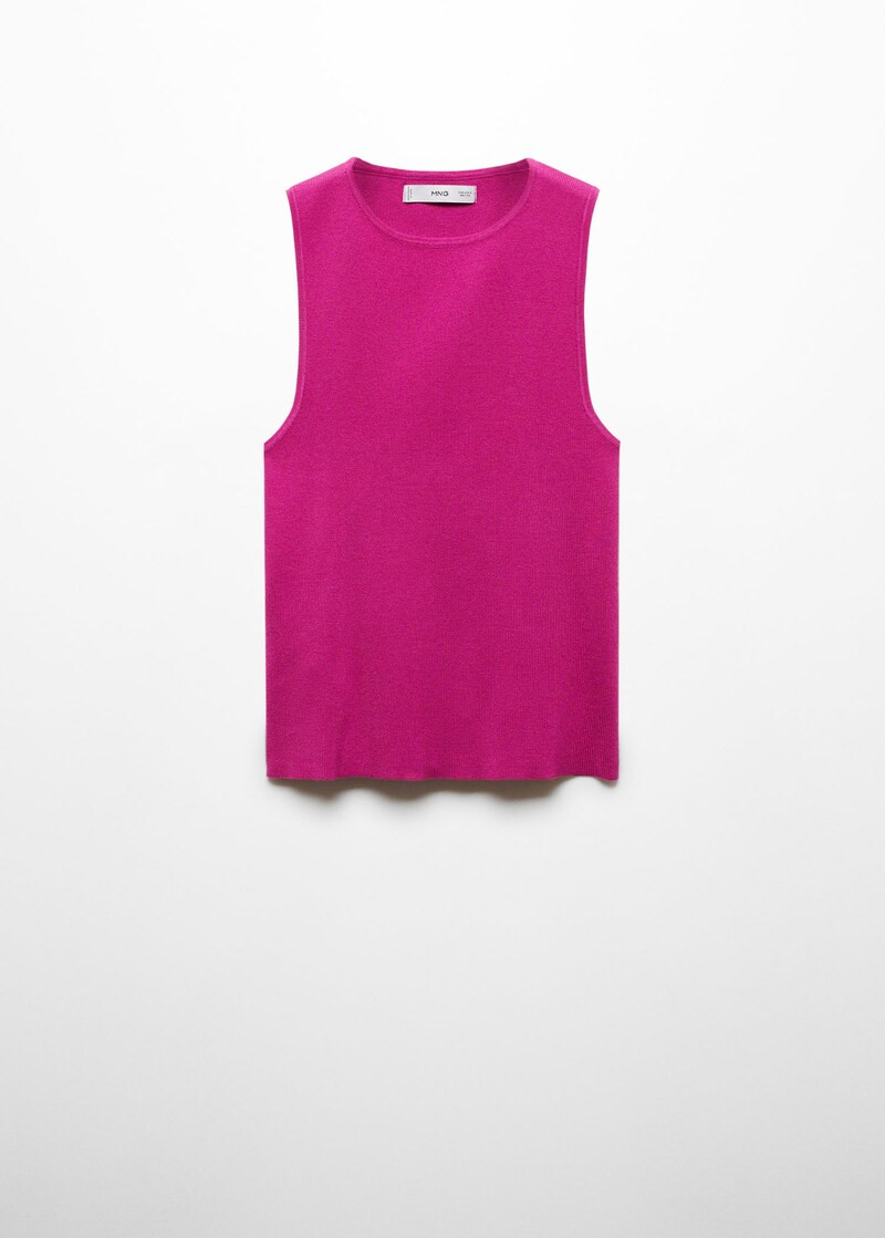 Knitted top with wide straps -  Women | Mango USA | MANGO (US)
