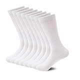 Sock Amazing Premium Bamboo Socks White Crew Socks for Men Women 8 Pack Business Dress Socks Casual  | Amazon (US)