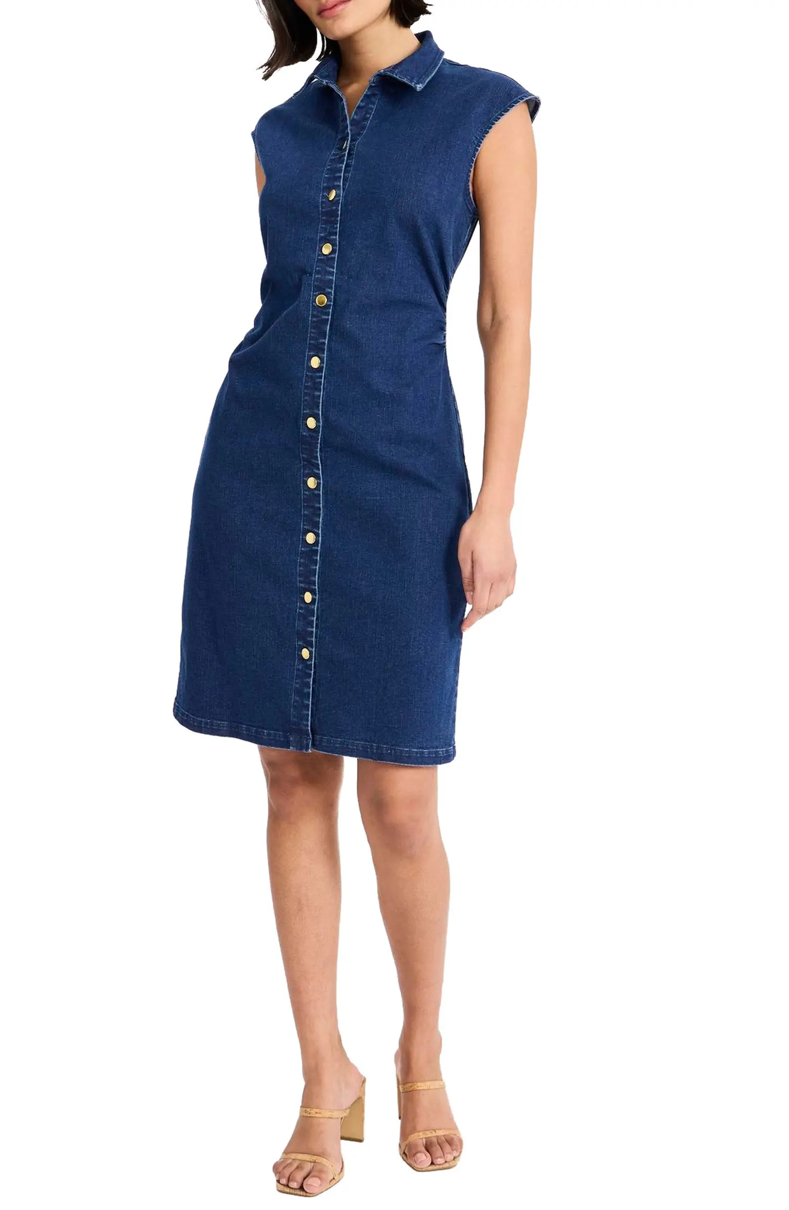Maggy London Sleeveless Denim Shirtdress | Nordstromrack | Nordstrom Rack