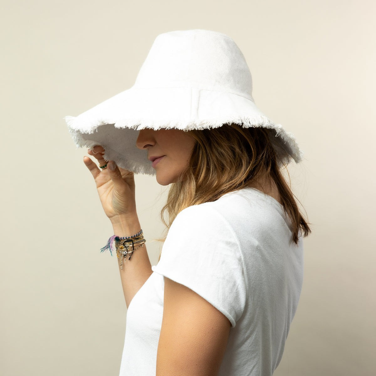 Canvas Packable Hat- White | Hat Attack