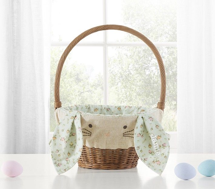 Floral Bunny Ear Easter Basket Liners | Pottery Barn Kids