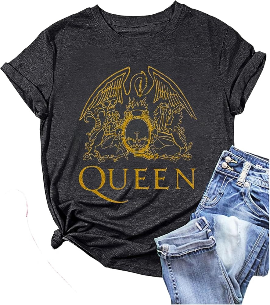 Vintage Rock Band Shirts Graphic Tees Women Country Music Concert Outfit Short Sleeve Tops | Amazon (US)