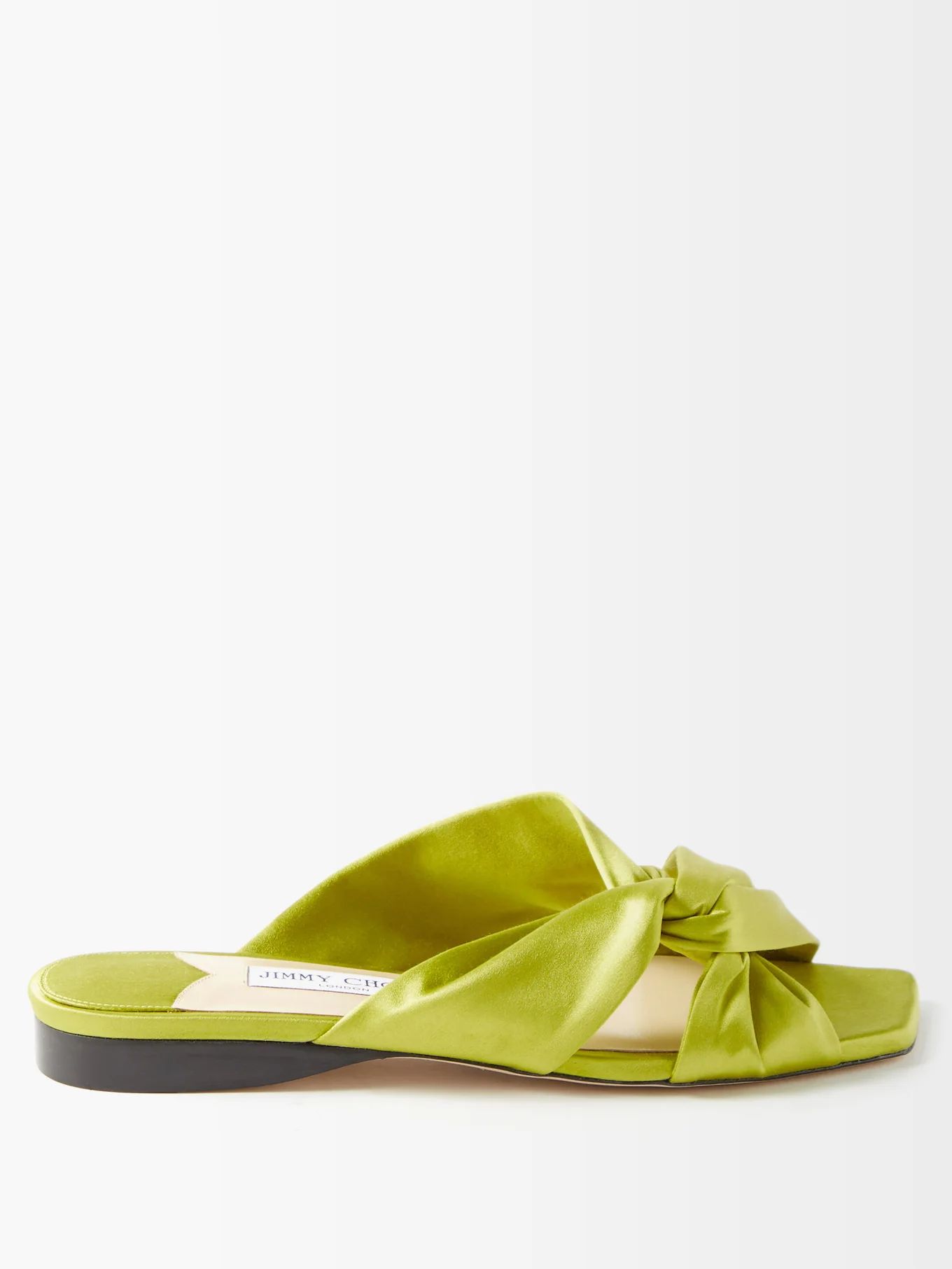 Narisa square-toe satin slides | Jimmy Choo | Matches (US)