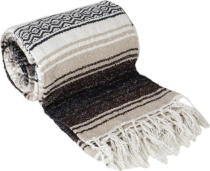 Canyon Creek Authentic Mexican Yoga Falsa Blanket (Light Brown) | Amazon (US)