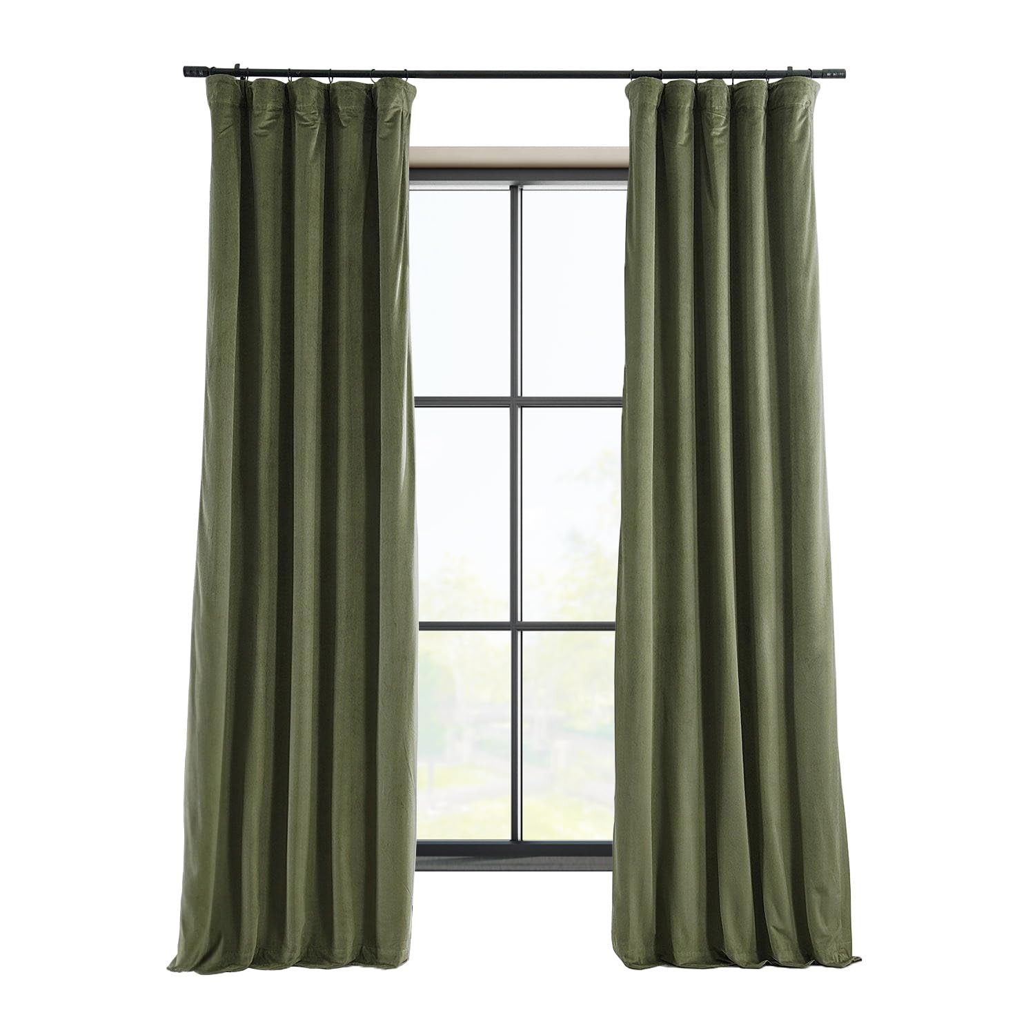 HPD Half Price Drapes Signature Velvet Thermal Blackout Curtains for Living Room 96 Inch Long (1 ... | Amazon (US)
