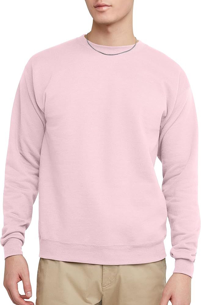 Hanes Men's Ecosmart Fleece Sweatshirt, Cotton-blend Pullover, Crewneck Sweatshirt for Men, 1 Or ... | Amazon (US)