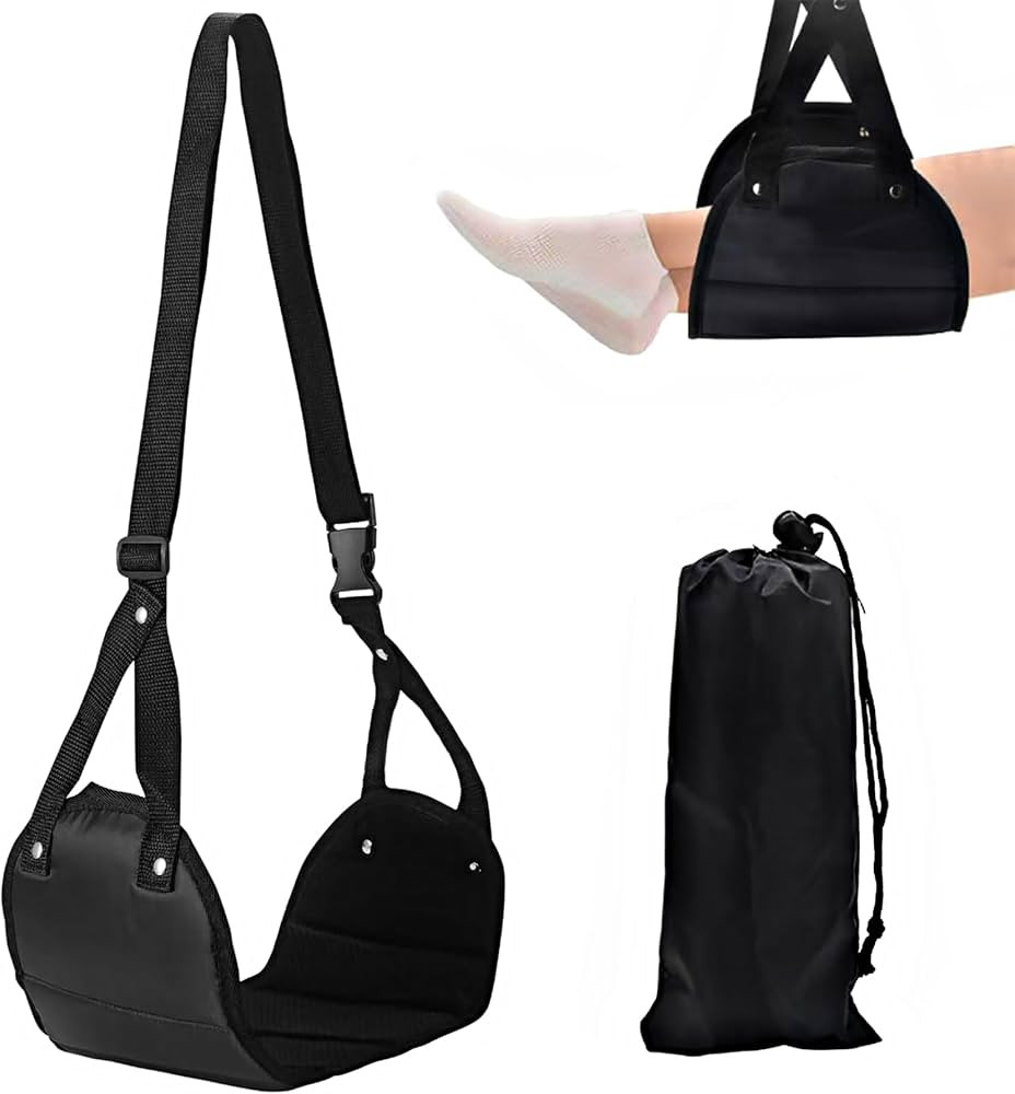 Airplane Footrest, Portable Adjustable Plane Leg Rest, Travel Foot Hommock with Memory Foam, Ergo... | Amazon (UK)